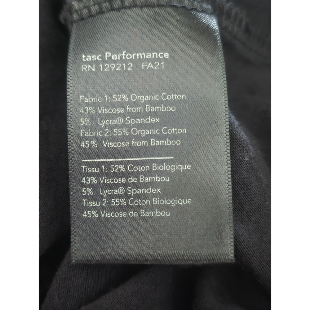 Tasc Performance Black Organic Cotton Bamboo Sleeveless Midi Dress Small Pockets - Picture 6 of 6